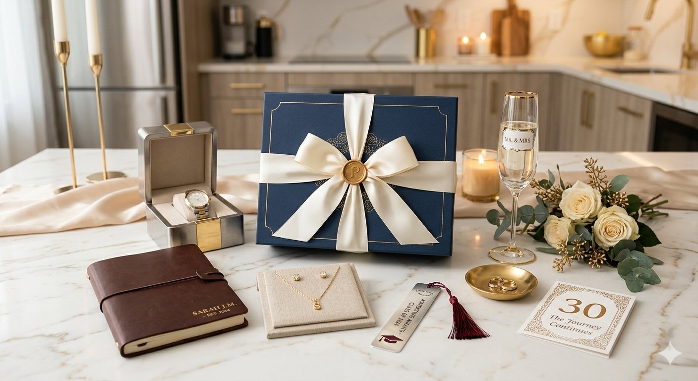 Curated collection of meaningful gift ideas showcasing luxury holiday surprises, personalized gift packages, and birthday celebration tokens at The Review Pulse